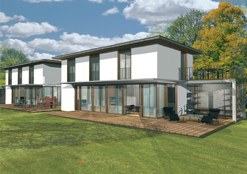 Villas jumelles par les patios Veyrier